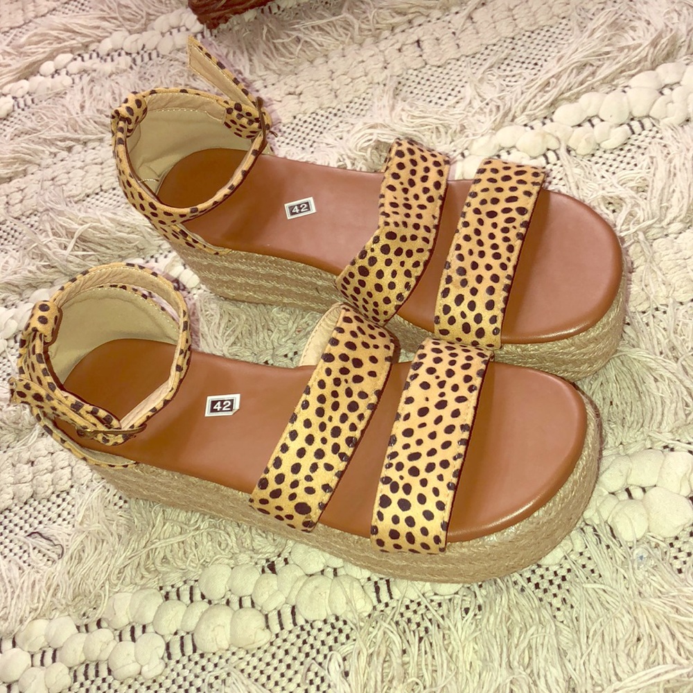 Wedge Adjustable Ankle Strap Beach Sandals